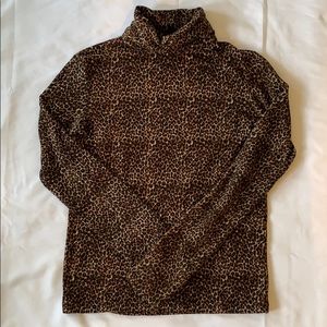 Zara long sleeve cheetah turtleneck